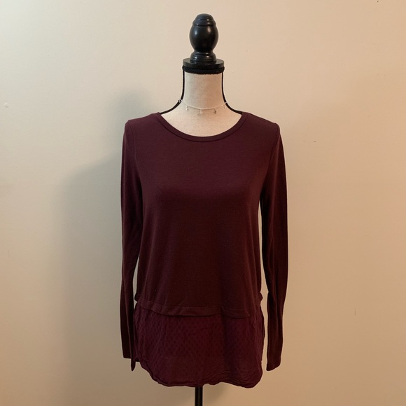 LOFT Tops - Loft • Plum Long Sleeve Top